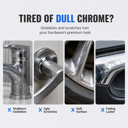 🚗 Chrome Restoration Set – Removes Oxidation & Restores High-Gloss Metallic Finish(offer)