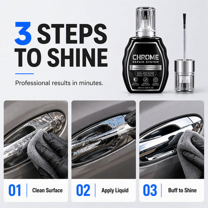 🚗 Chrome Restoration Set – Removes Oxidation & Restores High-Gloss Metallic Finish(offer)