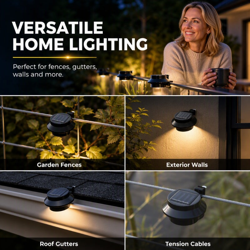 🅷Auvirelo™ Outdoor Waterproof Solar LED Gutter Wall Lights
