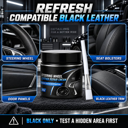 🆕 Refresh Faded Black Leather 🚗✨ Steering Wheel Repair Cream